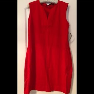 Red Sheath Cotton Dress, Large,  New with tags